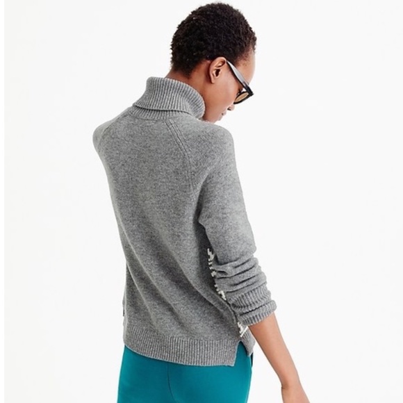 J. Crew Wool Fair Isle Turtleneck Sweater - Picture 2 of 4
